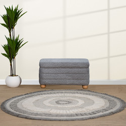 صندوق سجاد عصري بقماش بوكليه رمادي صندوق سجاد عصري بقماش بوكليه رمادي