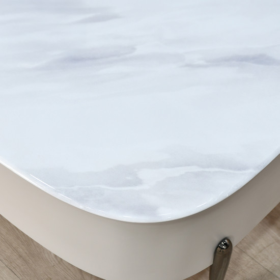 طاولة قهوة مودرن سطح سيراميك 130 سم