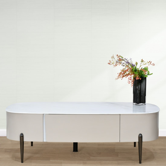 طاولة قهوة مودرن سطح سيراميك 130 سم