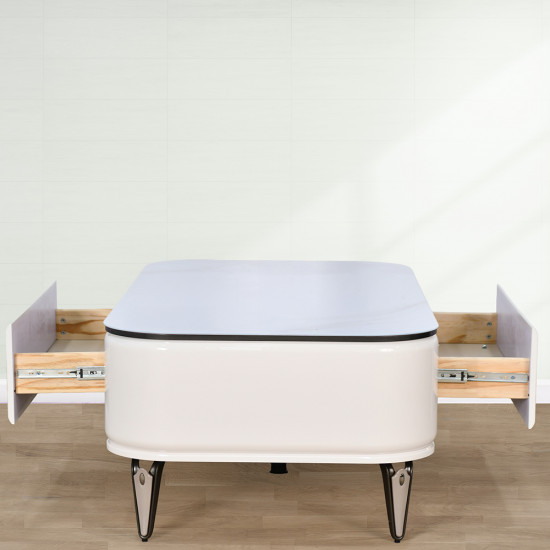 طاولة قهوة مفردة سطح سيراميك 130 سم