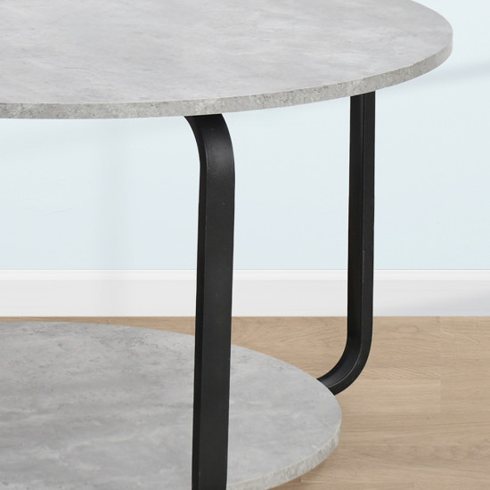 طاولة خدمة مفردة مع قاعدة خشبية رمادي طاولة خدمة مفردة مع قاعدة خشبية رمادي