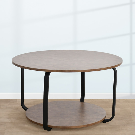 طاولة خدمة مفردة مع قاعدة خشبية بني