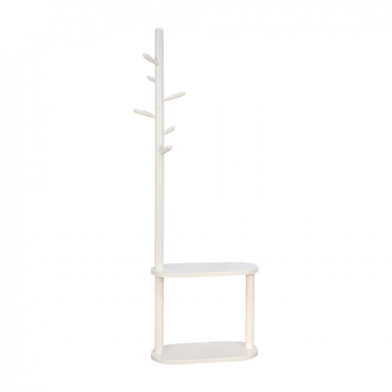 علاقة ملابس خشب مع أرفف تخزين 180 سم علاقة ملابس خشب مع أرفف تخزين 180 سم