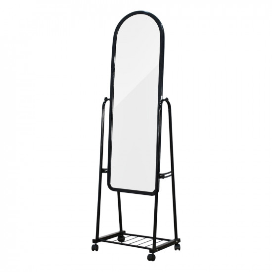 مرآة استاند متحرك أسود 160×35 سم