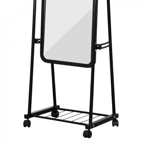 مرآة استاند متحرك أسود 160×35 سم