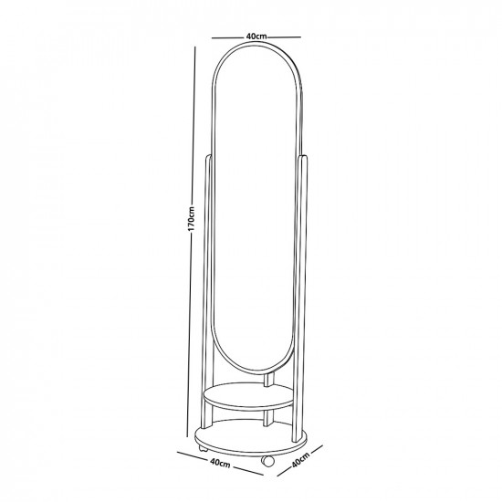 مرآة متحركة عصرية مع أرفف تخزين رمادي مرآة متحركة عصرية مع أرفف تخزين رمادي
