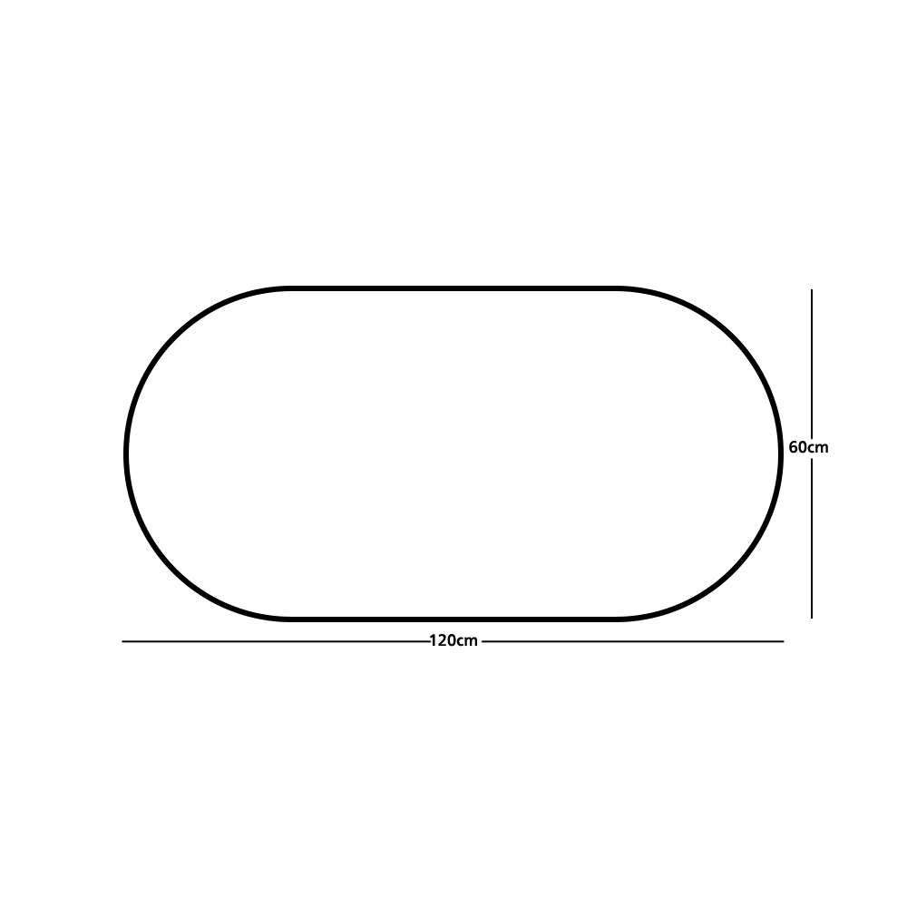مرآة ديكور حائط بإطار أسود 60×120سم