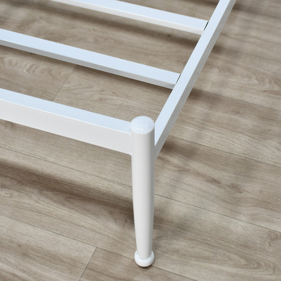 هيكل سرير معدني أبيض 200×140 سم هيكل سرير معدني أبيض 200×140 سم