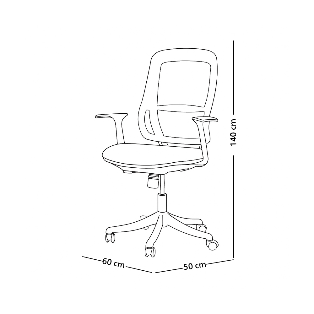 كرسي مكتب دوار أسود