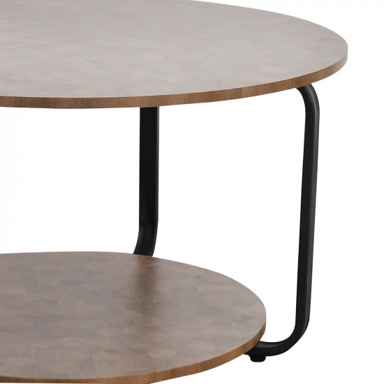 طاولة خدمة مفردة مع قاعدة خشبية بني