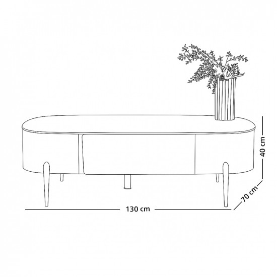 طاولة قهوة مودرن سطح سيراميك 130 سم