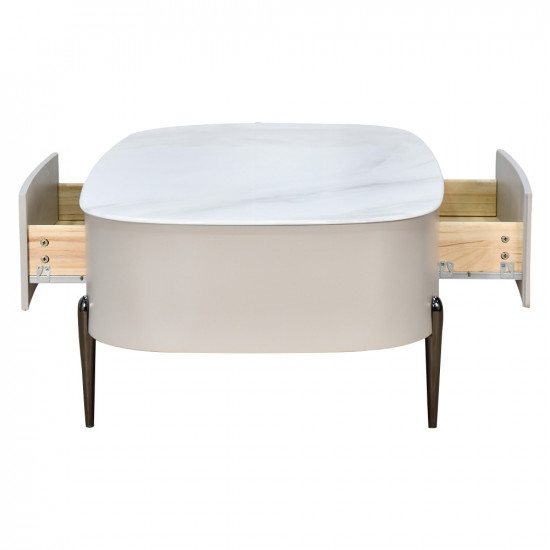 طاولة قهوة مودرن سطح سيراميك 130 سم