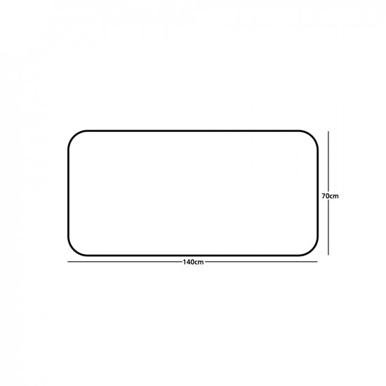 مرآة ديكور حائط بإطار ذهبي 70×140 سم