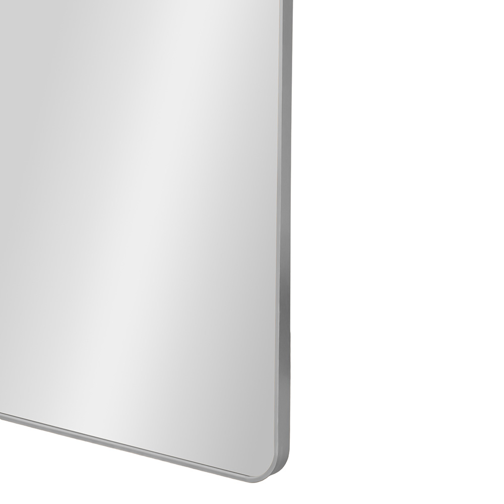 مرآة ديكور حائط بإطار فضي 70×140 سم مرآة ديكور حائط بإطار فضي 70×140 سم