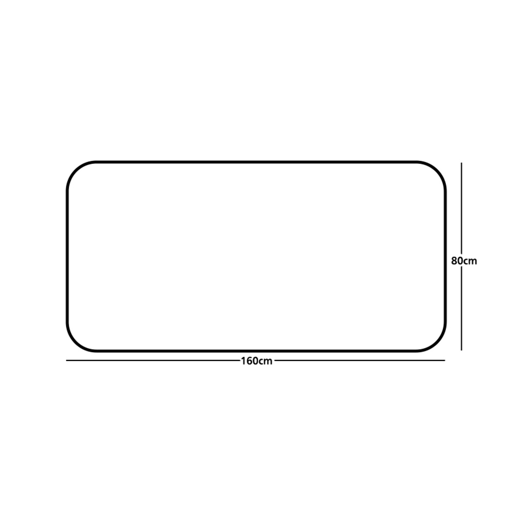 مرآة ديكور حائط بإطار أسود 80×160 سم
