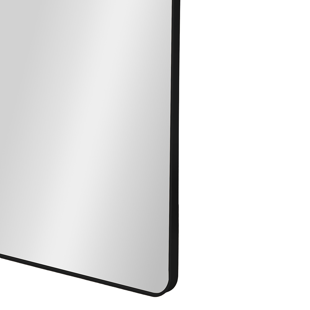 مرآة ديكور حائط بإطار أسود 80×160 سم