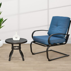 جلسة خارجية عصرية 2 مقعد وطاولة أزرق