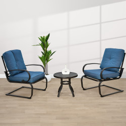 جلسة خارجية عصرية 2 مقعد وطاولة أزرق