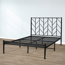 هيكل سرير معدني أسود 120×200 سم هيكل سرير معدني أسود 120×200 سم