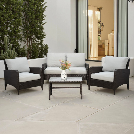 جلسة حديقة 4 مقاعد وطاولة