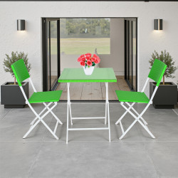 طقم جلسة حديقة كرسين وطاولة