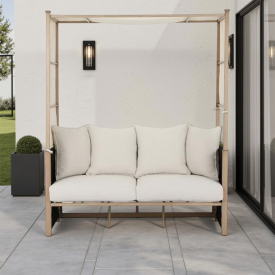 جلسة حديقة مع مظلة بيج جلسة حديقة مع مظلة بيج