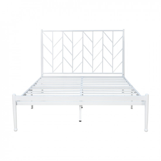 هيكل سرير معدني أبيض 200×140 سم هيكل سرير معدني أبيض 200×140 سم