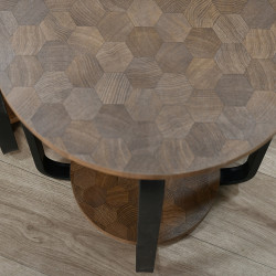 طقم طاولات خدمة 5 قطع 2 دور خشب بني طقم طاولات خدمة 5 قطع 2 دور خشب بني