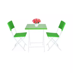 طقم جلسة حديقة كرسين وطاولة