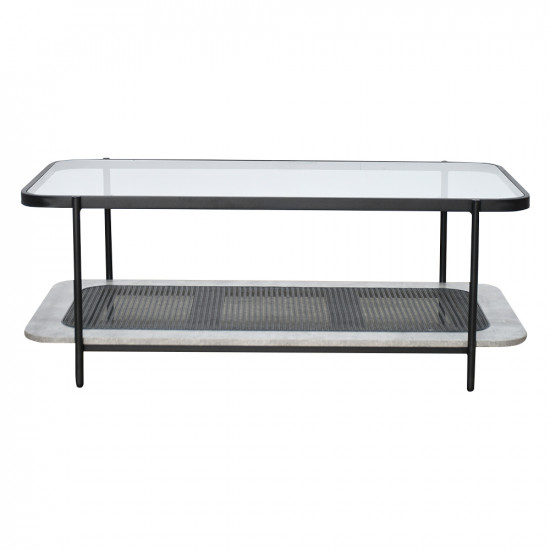 طاولة خدمة مفردة 2 دور سطح زجاجي رمادي طاولة خدمة مفردة 2 دور سطح زجاجي رمادي