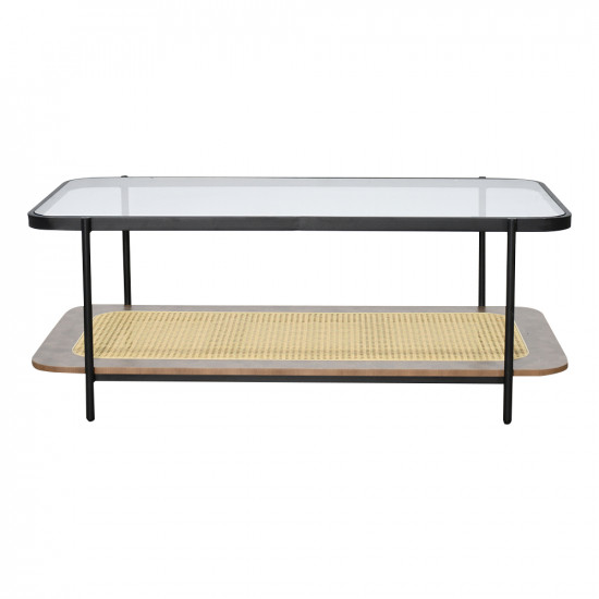 طاولة خدمة مفردة 2 دور سطح زجاجي بني طاولة خدمة مفردة 2 دور سطح زجاجي بني