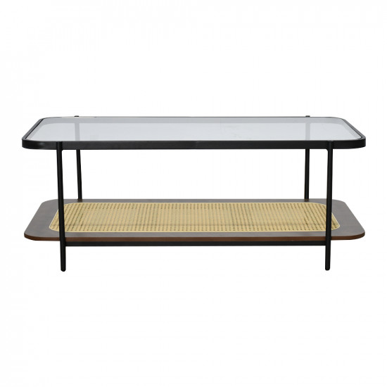 طاولة خدمة مفردة 2 دور سطح زجاجي بني غامق طاولة خدمة مفردة 2 دور سطح زجاجي بني غامق