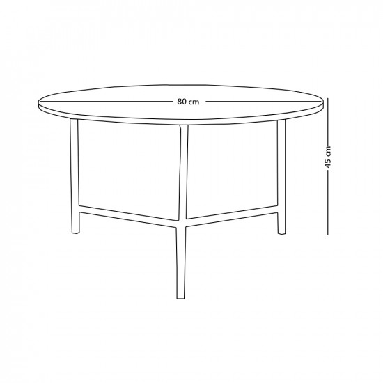 طاولة خدمة مفردة من الخشب والمعدن رمادي