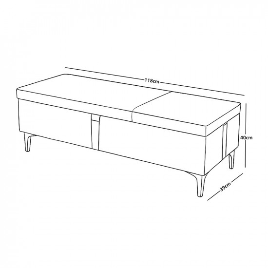 صندوق سجاد 118 × 40 سم