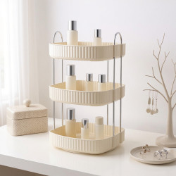 منظم أدوات تجميل بقاعدة دوارة