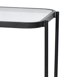 طاولة خدمة 2 دور سطح زجاجي رمادي