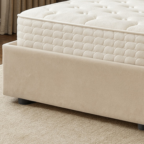 سرير خشبي بتنجيد مخملي عصري 90×190 سم