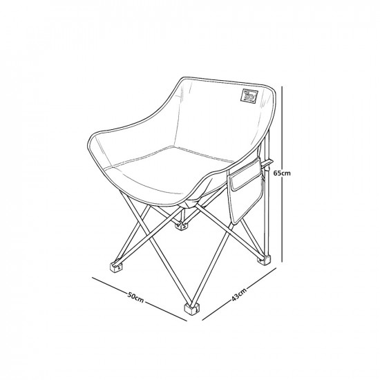 كرسي رحلات من القماش والمعدن قابل للطي