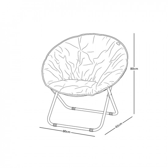 كرسي رحلات قماش قابل للسفط رمادي