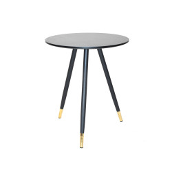 طاولة خدمة مفردة دائرية من خشب والمعدن