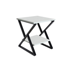 طاولة خدمة مفردة ابيض / اسود