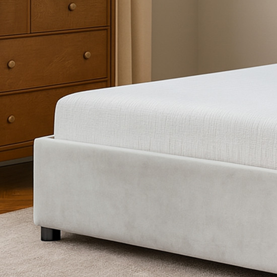 سرير خشبي بتنجيد مخملي عصري 90×190 سم