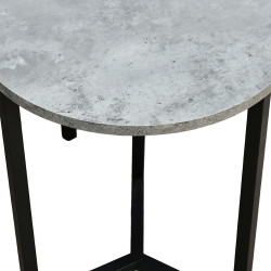 طقم طاولات خدمة خشب 5 قطع رمادي