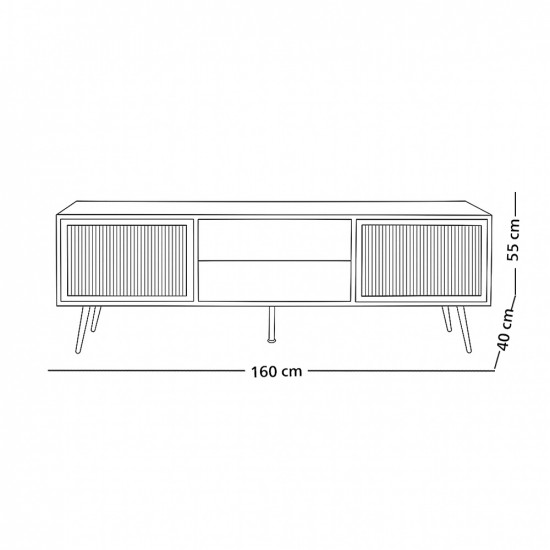 وحدة تلفزيون خشب 160 سم