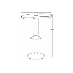 طاولة شاي مفردة من الخشب والمعدن