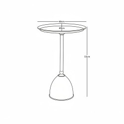 طاولة شاي مفردة من الخشب والمعدن