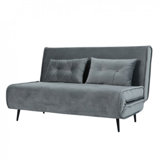 كنبة قابلة للتعديل إلى سرير مخمل رمادي غامق كنبة قابلة للتعديل إلى سرير مخمل رمادي غامق