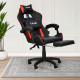 كرسي ألعاب أحترافي من الجلد أحمر × أسود