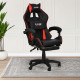 كرسي ألعاب أحترافي من الجلد أحمر × أسود