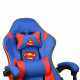 كرسي ألعاب أحترافي من الجلد أزرق × أحمر